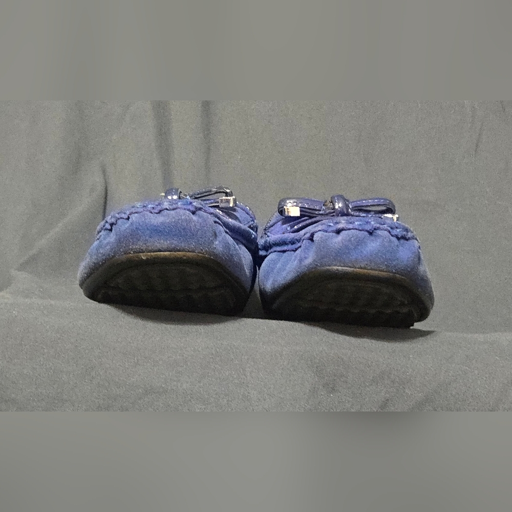Isaac Mizrahi Blue Suede Loafers - Moccasins - Slip On Driving Shoes - Size 6 - Picture 6 of 10